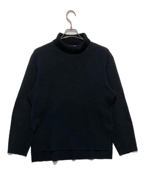 PHEENY（フィーニー）PHEENY (フィーニー) T/C BIG WAFFLE HIGH NECK L/S ブラック サイズ:Fの古着・服飾アイテム