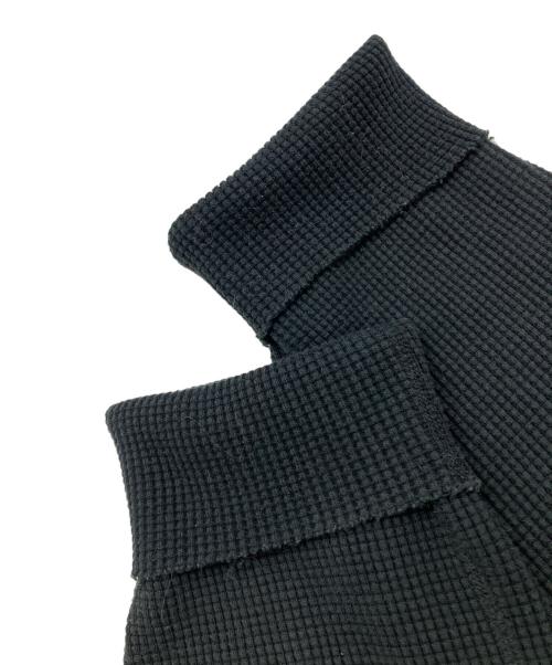 PHEENY（フィーニー）PHEENY (フィーニー) T/C BIG WAFFLE HIGH NECK L/S ブラック サイズ:Fの古着・服飾アイテム