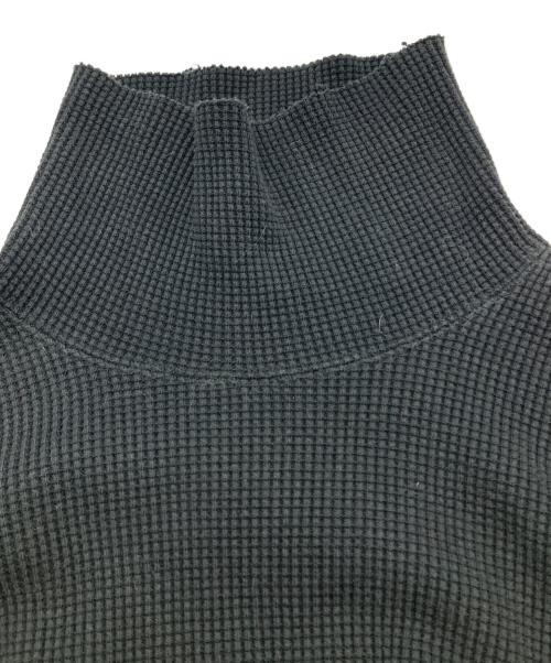 PHEENY（フィーニー）PHEENY (フィーニー) T/C BIG WAFFLE HIGH NECK L/S ブラック サイズ:Fの古着・服飾アイテム