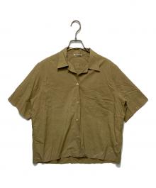 AURALEE（オーラリー）の古着「SELVEDGE WEATHER CLOTH HALF SLEEVED SHIRTS」｜ベージュ