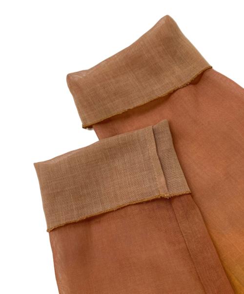 LEINWANDE（ラインヴァンド）LEINWANDE (ラインヴァンド) Claudiu Sheer Print Top ブラウン サイズ:Fの古着・服飾アイテム