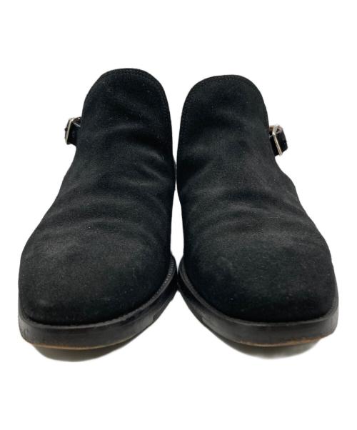 POLPETTA（ポルペッタ）POLPETTA (ポルペッタ) Brilla per il gusto (ブリッラ ペル イルグースト) スエードシングルモンクストラップ ブーツ ブラック サイズ:40 1/2の古着・服飾アイテム