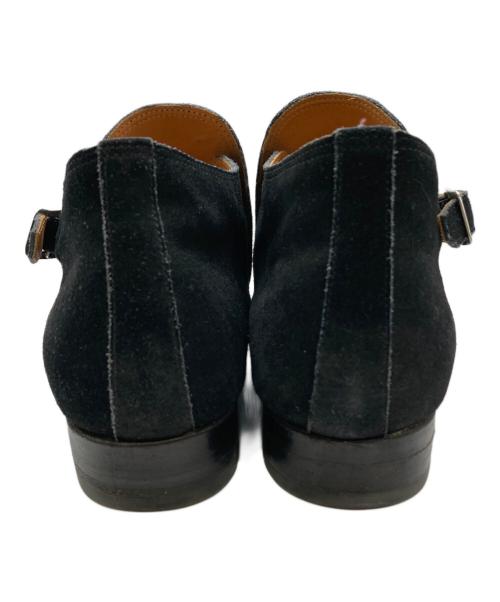 POLPETTA（ポルペッタ）POLPETTA (ポルペッタ) Brilla per il gusto (ブリッラ ペル イルグースト) スエードシングルモンクストラップ ブーツ ブラック サイズ:40 1/2の古着・服飾アイテム