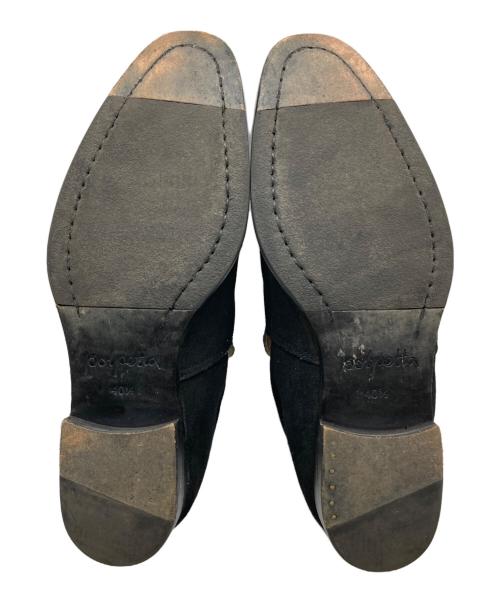 POLPETTA（ポルペッタ）POLPETTA (ポルペッタ) Brilla per il gusto (ブリッラ ペル イルグースト) スエードシングルモンクストラップ ブーツ ブラック サイズ:40 1/2の古着・服飾アイテム