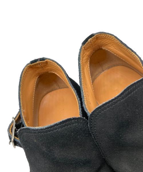 POLPETTA（ポルペッタ）POLPETTA (ポルペッタ) Brilla per il gusto (ブリッラ ペル イルグースト) スエードシングルモンクストラップ ブーツ ブラック サイズ:40 1/2の古着・服飾アイテム