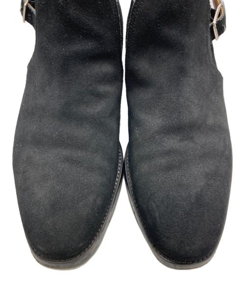 POLPETTA（ポルペッタ）POLPETTA (ポルペッタ) Brilla per il gusto (ブリッラ ペル イルグースト) スエードシングルモンクストラップ ブーツ ブラック サイズ:40 1/2の古着・服飾アイテム