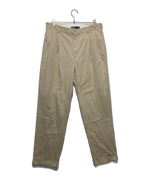 POLO RALPH LAUREN（ポロ・ラルフローレン）POLO RALPH LAUREN (ポロ・ラルフローレン) 2タックチノパン ベージュ サイズ:91cm(36/34)の古着・服飾アイテム