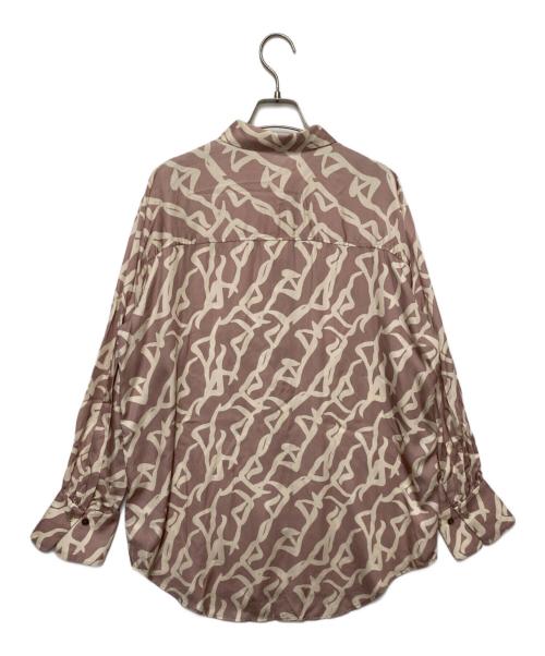 SALON adam et rope'（サロンアダムエロペ）SALON adam et rope' (サロンアダムエロペ) シーサイドダンサープリントオーバーシャツ ピンク サイズ:Fの古着・服飾アイテム