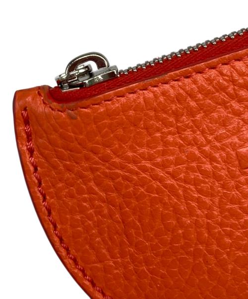 HIROFU（ヒロフ）HIROFU (ヒロフ) 半月型ミニ財布 オレンジの古着・服飾アイテム