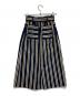 GEORGES RECH (ジョルジュレッシュ) コットンリネンストライプナロースカート ネイビー サイズ:36：3500円