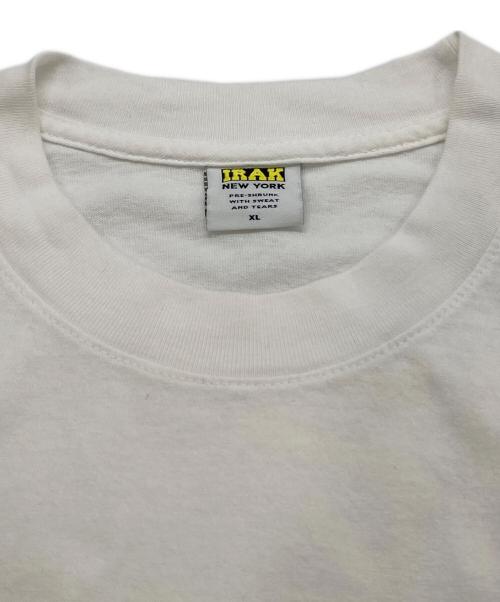 IRAK NEW YORK（アイラックニューヨーク）IRAK NEW YORK (アイラックニューヨーク) プリントTシャツ ホワイト サイズ:XLの古着・服飾アイテム