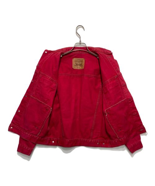 LEVI'S（リーバイス）LEVI'S (リーバイス) 製品染め4THデニムジャケット レッド サイズ:MEDIUMの古着・服飾アイテム
