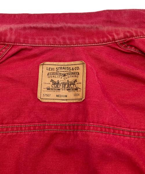 LEVI'S（リーバイス）LEVI'S (リーバイス) 製品染め4THデニムジャケット レッド サイズ:MEDIUMの古着・服飾アイテム