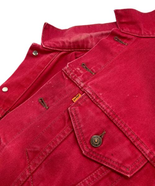 LEVI'S（リーバイス）LEVI'S (リーバイス) 製品染め4THデニムジャケット レッド サイズ:MEDIUMの古着・服飾アイテム