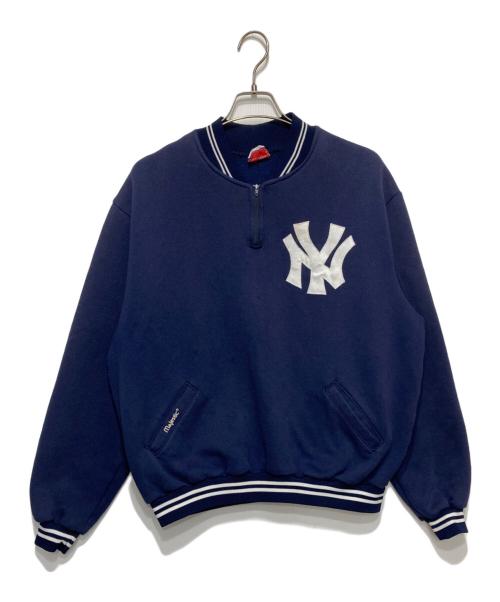 Majestic（マジェスティック）Majestic (マジェスティック) ハーフジップスウェット ネイビー サイズ:表記無しの古着・服飾アイテム