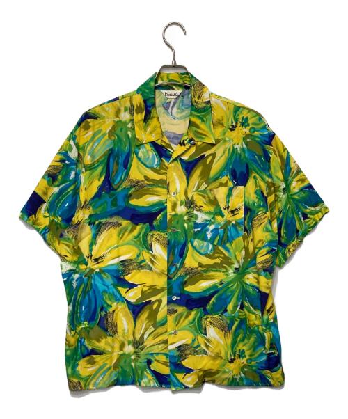 KANSAI O2（カンサイ）KANSAI O2 (カンサイ) 総柄半袖シャツ グリーン×イエロー サイズ:M2の古着・服飾アイテム