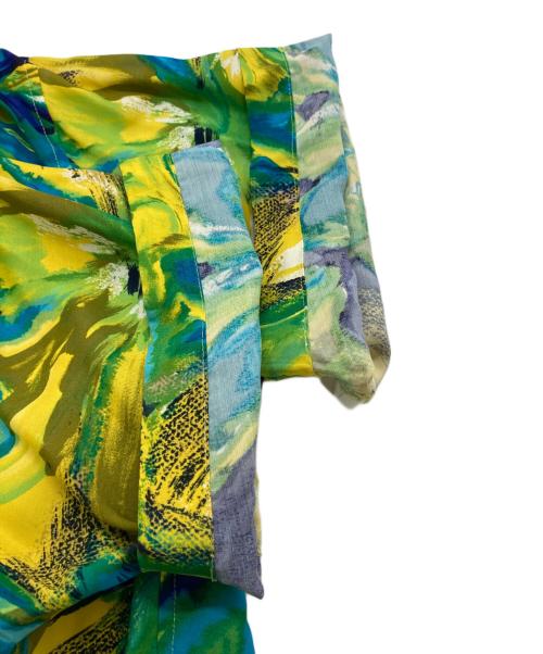 KANSAI O2（カンサイ）KANSAI O2 (カンサイ) 総柄半袖シャツ グリーン×イエロー サイズ:M2の古着・服飾アイテム