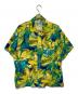 KANSAI O2（カンサイ）の古着「総柄半袖シャツ」｜グリーン×イエロー