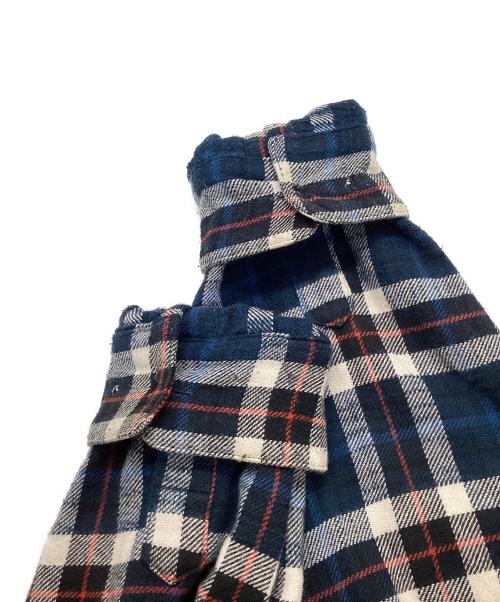 PALACE（パレス）PALACE (パレス) FLANNEL DROP SHOULDER SHIRT ブルー サイズ:Ｌの古着・服飾アイテム
