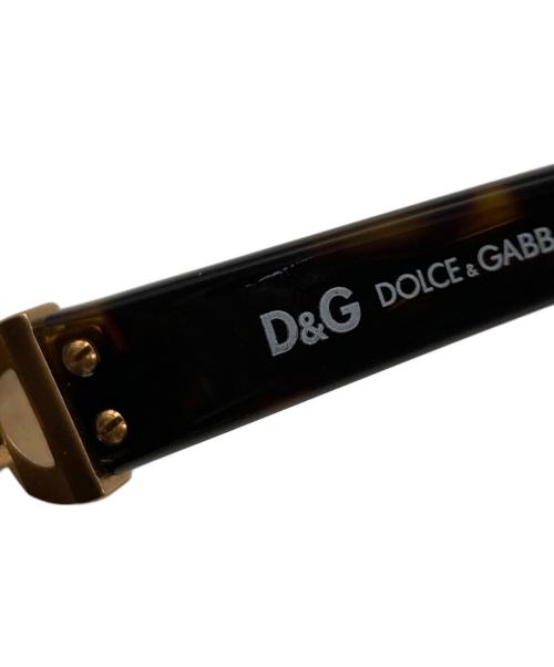 DOLCE & GABBANA（ドルチェ＆ガッバーナ）DOLCE & GABBANA (ドルチェ＆ガッバーナ) ラインストーンロゴサングラス ブラウン サイズ:62□15 130の古着・服飾アイテム