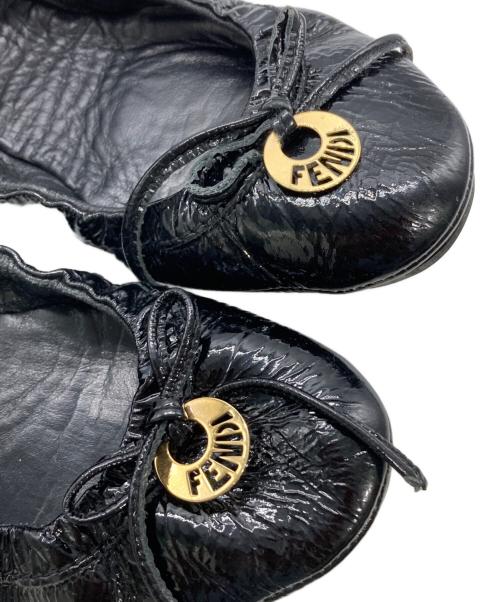 FENDI（フェンディ）FENDI (フェンディ) バレエパンプス ブラック サイズ:表記なしの古着・服飾アイテム