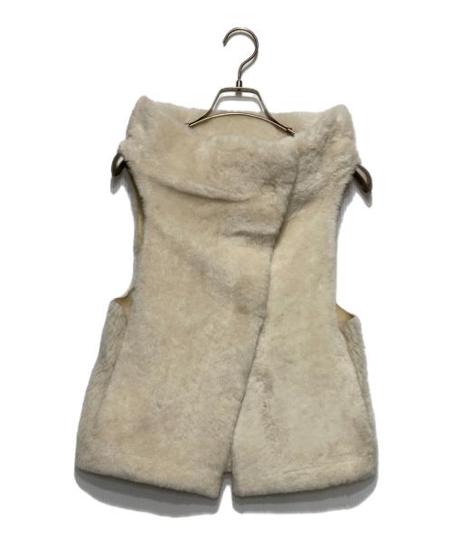 Whim Gazette（ウィムガゼット）Whim Gazette (ウィムガゼット) ムートンベスト アイボリー サイズ:Fの古着・服飾アイテム