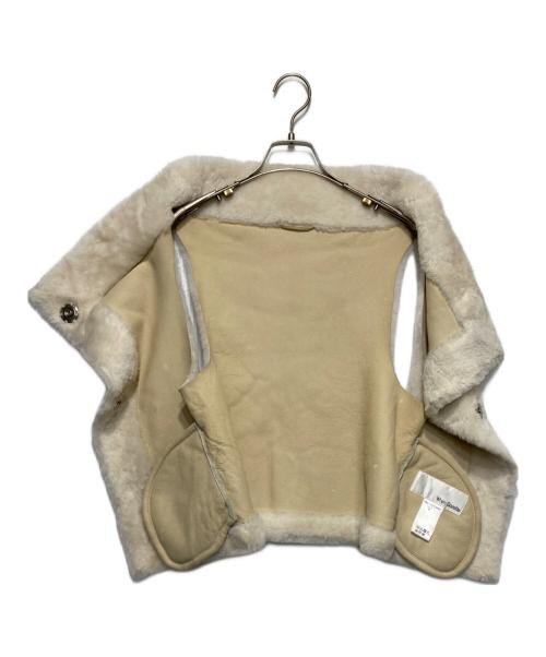 Whim Gazette（ウィムガゼット）Whim Gazette (ウィムガゼット) ムートンベスト アイボリー サイズ:Fの古着・服飾アイテム