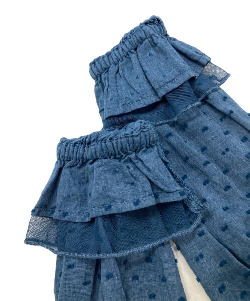 Samansa Mos2（サマンサモスモス）Samansa Mos2 (サマンサモスモス) kazumi (カズミ) リネンブレンドフリルカラーブラウス インディゴ サイズ:F 未使用品の古着・服飾アイテム