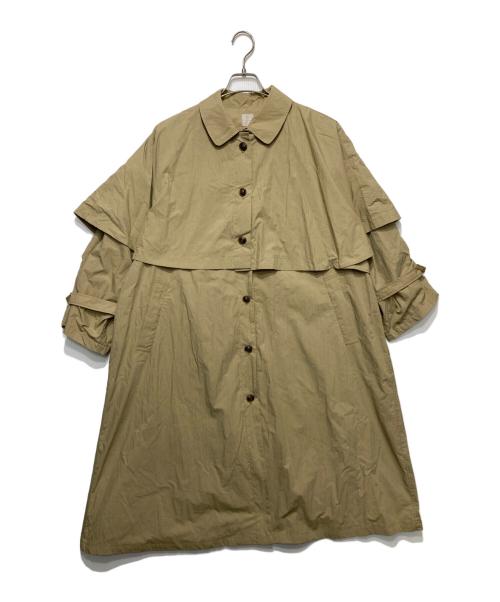 TSUHARU by samansa Mos2（ツハル バイ サマンサモスモス）TSUHARU by samansa Mos2 (ツハル バイ サマンサモスモス) ポンチョ付き3WAYコート ベージュ サイズ:Fの古着・服飾アイテム