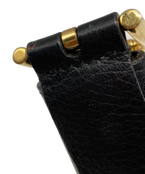 DOLCE & GABBANA（ドルチェ＆ガッバーナ）DOLCE & GABBANA (ドルチェ＆ガッバーナ) レザープレートベルト ブラックの古着・服飾アイテム