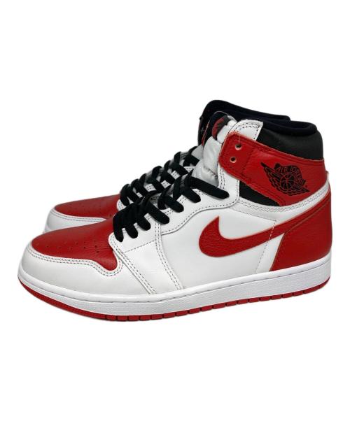 NIKE（ナイキ）NIKE (ナイキ) AIR JORDAN 1 RETRO HIGH OG ホワイト×レッド サイズ:27の古着・服飾アイテム