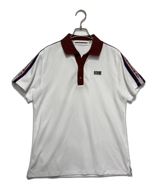 decembermay（ディセンバーメイ）decembermay (ディセンバーメイ) ポロシャツ ホワイト サイズ:Lの古着・服飾アイテム