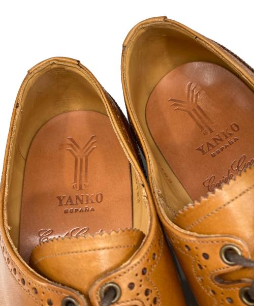 YANKO（ヤンコ）YANKO (ヤンコ) メダリオンシューズ ブラウン サイズ:6 1/2の古着・服飾アイテム
