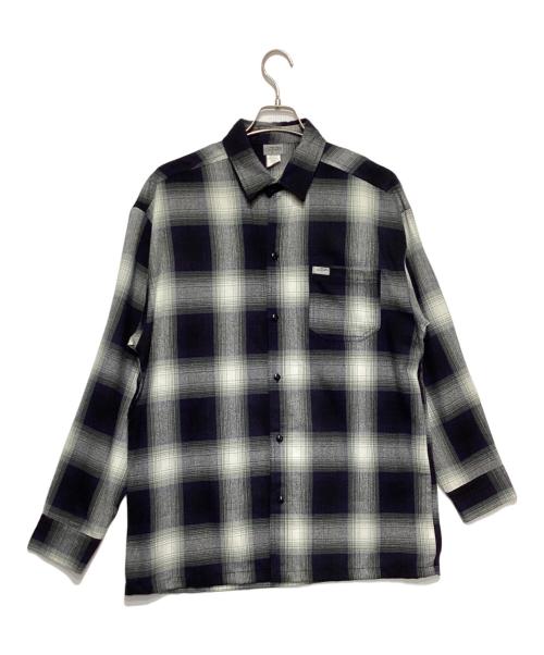 CalTop（キャルトップ）CalTop (キャルトップ) オンブレチェックシャツ ネイビー サイズ:Ｌの古着・服飾アイテム