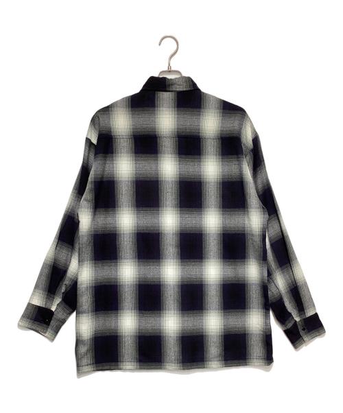 CalTop（キャルトップ）CalTop (キャルトップ) オンブレチェックシャツ ネイビー サイズ:Ｌの古着・服飾アイテム