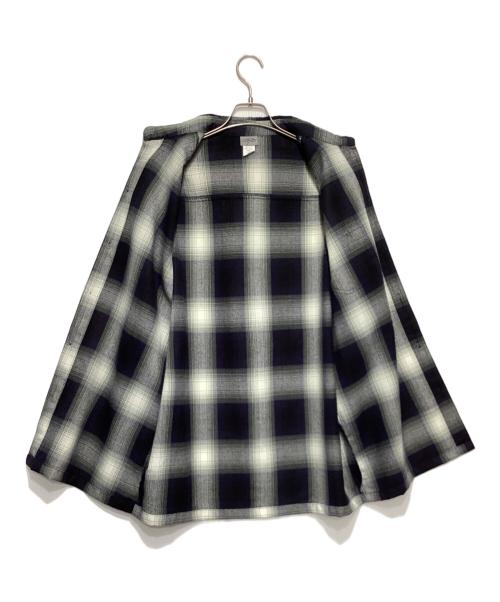 CalTop（キャルトップ）CalTop (キャルトップ) オンブレチェックシャツ ネイビー サイズ:Ｌの古着・服飾アイテム