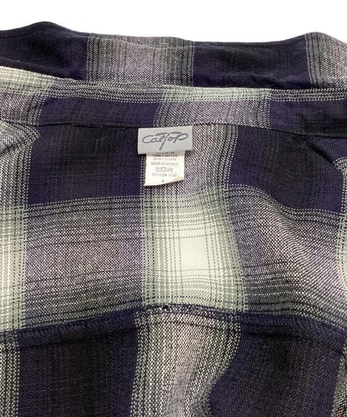 CalTop（キャルトップ）CalTop (キャルトップ) オンブレチェックシャツ ネイビー サイズ:Ｌの古着・服飾アイテム