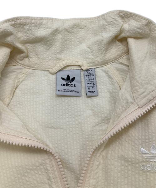 adidas（アディダス）adidas (アディダス) クラシックス ポプリン ハーフジップ トラックジャケット アイボリー サイズ:Ｍの古着・服飾アイテム