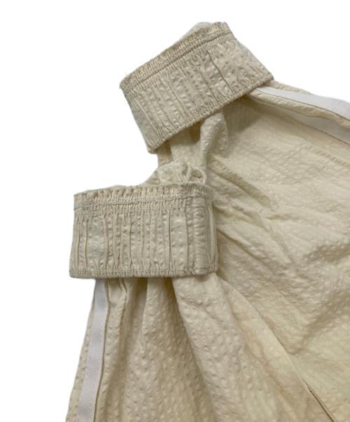 adidas（アディダス）adidas (アディダス) クラシックス ポプリン ハーフジップ トラックジャケット アイボリー サイズ:Ｍの古着・服飾アイテム