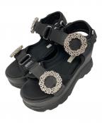 Snidelスナイデル）の古着「ビジュースニーカーソールサンダル」｜ブラック