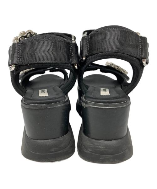 Snidel（スナイデル）Snidel (スナイデル) ビジュースニーカーソールサンダル ブラック サイズ:Sの古着・服飾アイテム