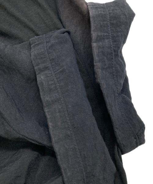 Y's（ワイズ）Y's (ワイズ) 異素材切替リボンポケットワンピース ブラック サイズ:2の古着・服飾アイテム