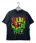 DELTAデルタ）の古着「young.wild free/スヌープドッグプリントTシャツ」｜ブラック