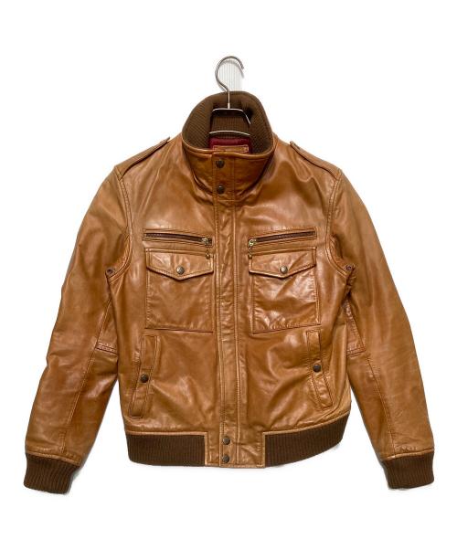 AVIREX（アヴィレックス）AVIREX (アヴィレックス) ホースレザージャケット ブラウン サイズ:Ｍの古着・服飾アイテム