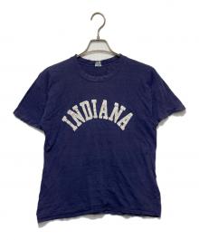 Champion REVERSE WEAVE（チャンピオン リバース ウィーブ）の古着「INDIANAプリントダメージTシャツ」｜ネイビー