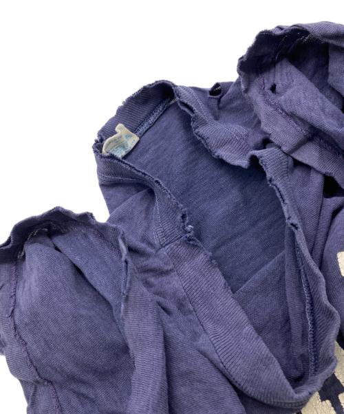 Champion REVERSE WEAVE（チャンピオン リバース ウィーブ）Champion REVERSE WEAVE (チャンピオン リバース ウィーブ) INDIANAプリントダメージTシャツ ネイビー サイズ:LARGEの古着・服飾アイテム