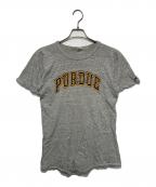 Championチャンピオン）の古着「PURDUEプリントダメージTシャツ」｜グレー