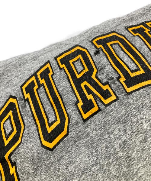 Champion（チャンピオン）Champion (チャンピオン) PURDUEプリントダメージTシャツ グレー サイズ:MEDIUMの古着・服飾アイテム