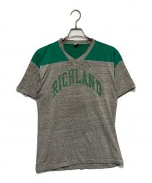 Champion（チャンピオン）の古着「RICHLANDフットボール Tシャツ」｜グレー×グリーン