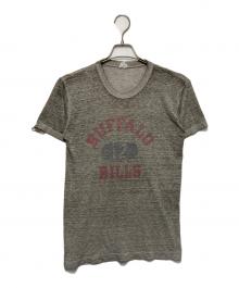 Champion（チャンピオン）の古着「BUFFALO BILLS3段プリントTシャツ」｜グレー